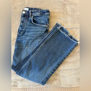 Zara Women's Cropped Blue Jeans